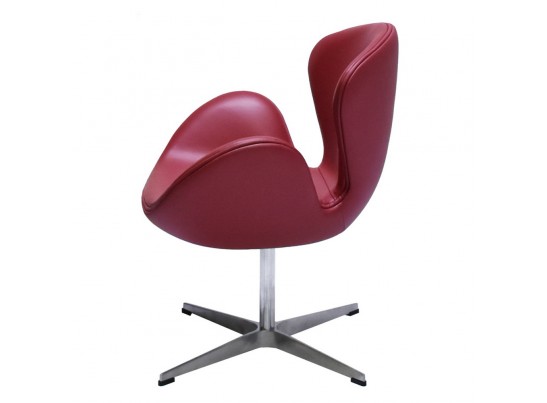 Кресло SWAN CHAIR красный, натуральная кожа в Каменске-Уральском