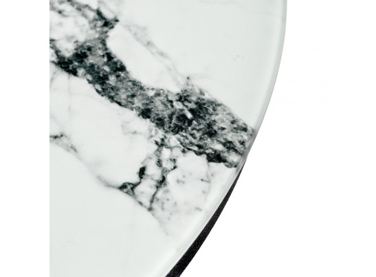 Набор кофейных столиков Tango белый мрамор с черными ножками в Каменске-Уральском