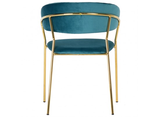 Комплект из 2-х стульев Turin бирюзовый с золотыми ножками в Каменске-Уральском