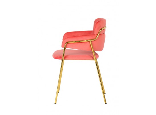 Стул Napoli коралловый с золотыми ножками в Каменске-Уральском