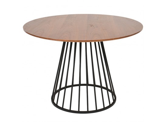 Стол Liverpool 110см, орех с чёрными ножками в Каменске-Уральском