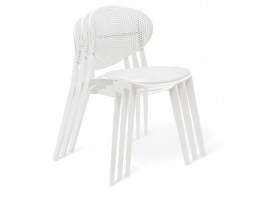 Стул Luna с мягким сиденьем белый в Каменске-Уральском