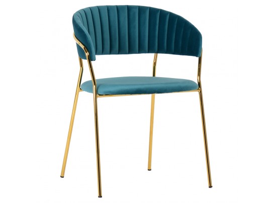 Комплект из 2-х стульев Turin бирюзовый с золотыми ножками в Каменске-Уральском