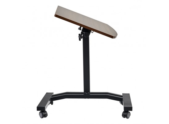 Стол многофункциональный на колёсах, 48x40 см, «РОЛЕТ», 1 ножка, регул.высота, мдф, металл, тёмн. дерево, чёрный в Каменске-Уральском