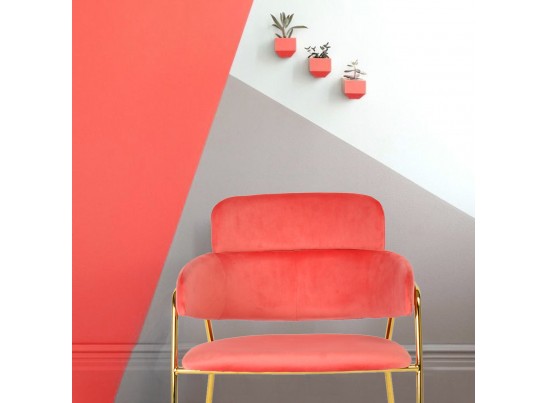 Стул Napoli коралловый с золотыми ножками в Каменске-Уральском