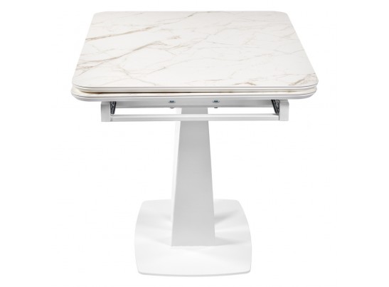 Стол Vito раскладной 120-184x80x75см, керамогранит белый мрамор, белый в Каменске-Уральском