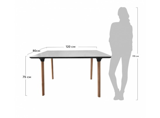 Стол Brooklyn 120х80х73,5см, белый в Каменске-Уральском