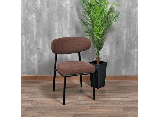 Стул Lucas 2 терракотовый шенилл с чёрными ножками в Каменске-Уральском