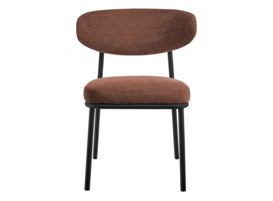 Стул Lucas 2 терракотовый шенилл с чёрными ножками в Каменске-Уральском