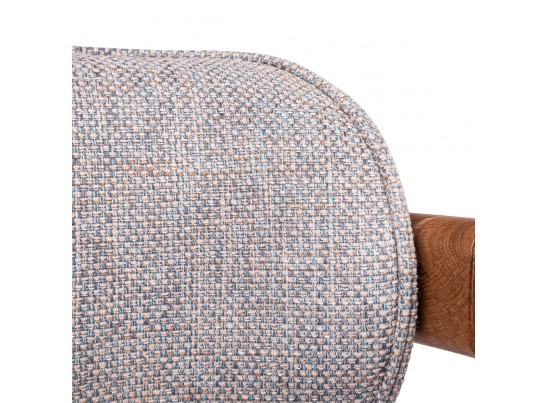 Стул Rich рогожка бежево-голубая с ножками цвета орех в Каменске-Уральском