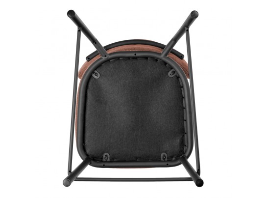 Стул полубарный Lucas 2 терракотовый шенилл с чёрными ножками в Каменске-Уральском