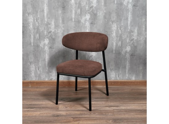 Стул Lucas 2 терракотовый шенилл с чёрными ножками в Каменске-Уральском