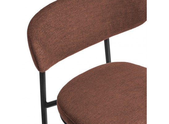 Стул Lucas 2 терракотовый шенилл с чёрными ножками в Каменске-Уральском