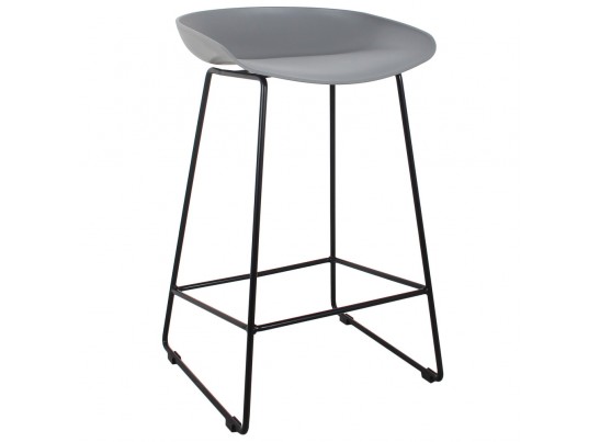 Стул полубарный Neo серый с чёрными ножками в Каменске-Уральском