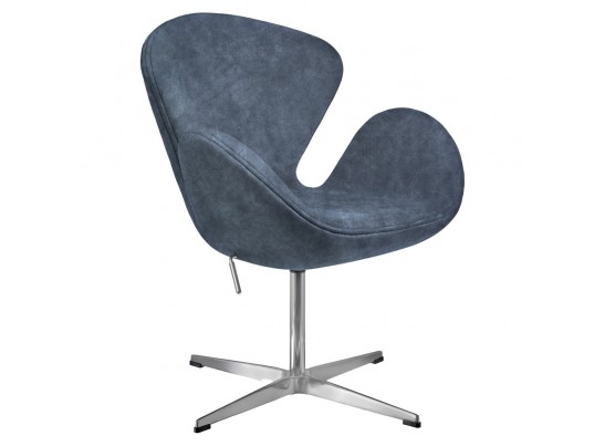 Кресло SWAN STYLE CHAIR тёмно-серый, искусственная замша в Каменске-Уральском