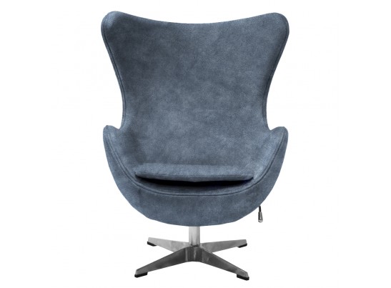 Кресло EGG STYLE CHAIR тёмно-серый, искусственная замша в Каменске-Уральском