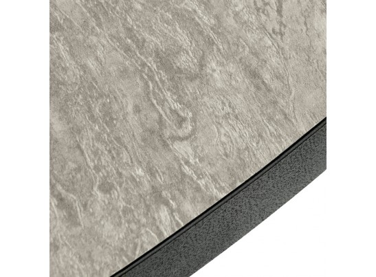 Стол Rudolf круглый раскладной 90-120x90x75см, Бетон слюда, чёрный в Каменске-Уральском