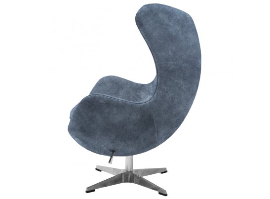 Кресло EGG STYLE CHAIR тёмно-серый, искусственная замша в Каменске-Уральском
