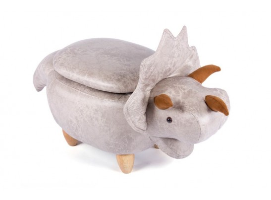 Пуф Динозавр с отсеком для хранения французский серый в Каменске-Уральском