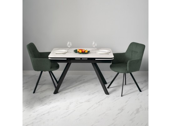 Стул Grant зелёный шенил на поворотном механизме в Каменске-Уральском