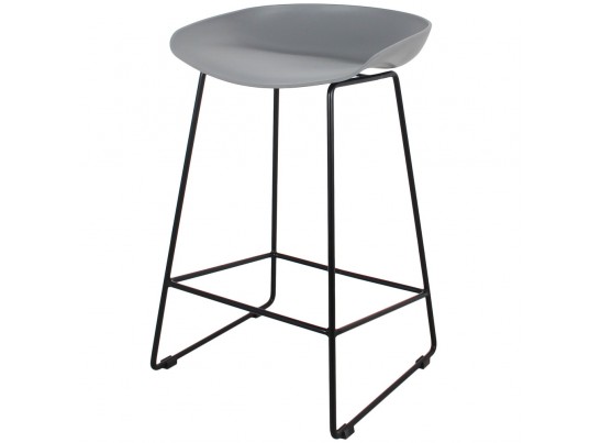 Стул полубарный Neo серый с чёрными ножками в Каменске-Уральском