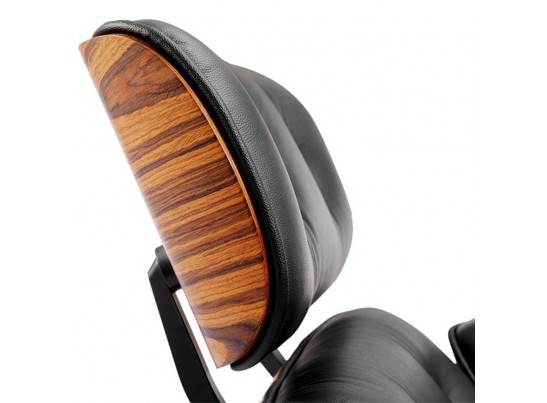 Кресло EAMES LOUNGE CHAIR и оттоманка EAMES LOUNGE CHAIR чёрные в Каменске-Уральском