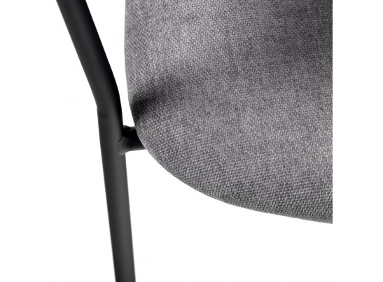 Комплект из 4-х стульев Turin серый вельвет с чёрными ножками в Каменске-Уральском