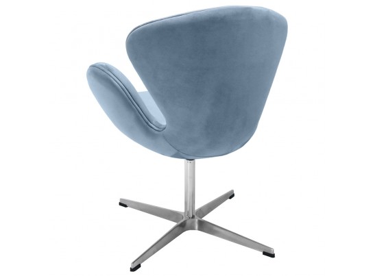Кресло SWAN CHAIR серый, искусственная замша в Каменске-Уральском