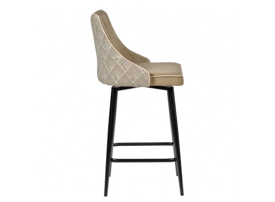 Стул полубарный Dave оливковый с жаккардом, с поворотным механизмом в Каменске-Уральском