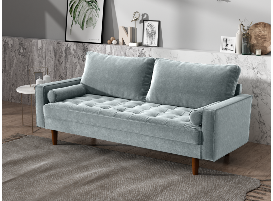 Диван Scott трехместный серо-голубой в Каменске-Уральском