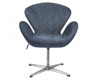 Кресло SWAN STYLE CHAIR тёмно-серый, искусственная замша