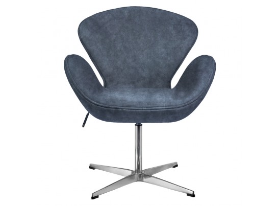 Кресло SWAN STYLE CHAIR тёмно-серый, искусственная замша в Каменске-Уральском