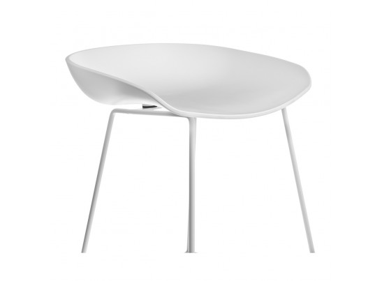 Стул барный Neo белый с белыми ножками в Каменске-Уральском