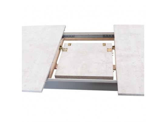 Стол Oslo раскладной 120-160x80x76см, Бетон лайт, серый в Каменске-Уральском