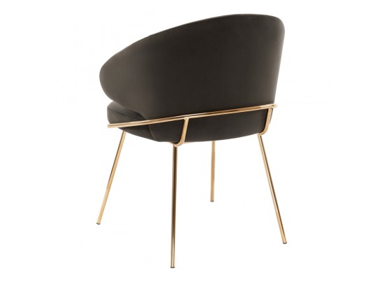 Стул-полукресло Emil графит с золотыми ножками в Каменске-Уральском