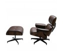 Кресло EAMES LOUNGE CHAIR и оттоманка EAMES LOUNGE CHAIR коричневые в Каменске-Уральском