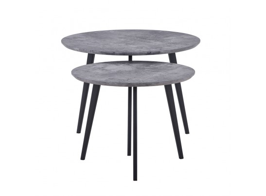 Набор кофейных столиков Duo серая лава, 2шт в Каменске-Уральском