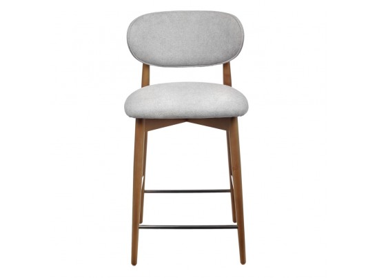 Стул полубарный Lucas 3 серый букле с ножками цвета орех в Каменске-Уральском