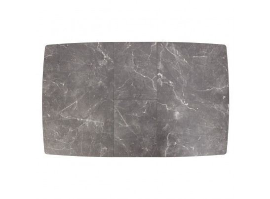 Стол Oslo раскладной 120-160x80x76см, Мрамор Сиена, белый в Каменске-Уральском