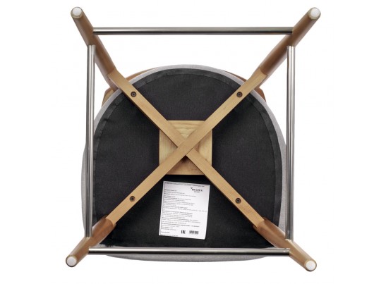 Стул полубарный Lucas 3 серый букле с ножками цвета орех в Каменске-Уральском