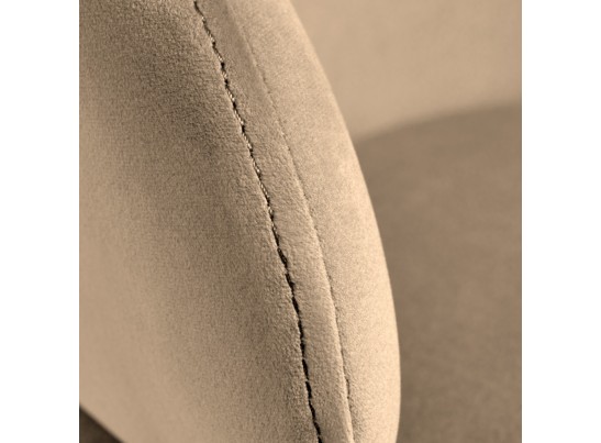 Стул-полукресло Emil бежевый с золотыми ножками в Каменске-Уральском