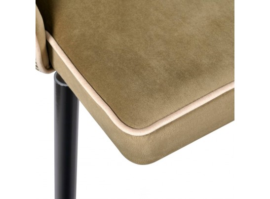 Стул полубарный Dave оливковый с жаккардом, с поворотным механизмом в Каменске-Уральском