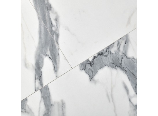 Стол Rudolf круглый раскладной 100-130x100x75см, белый мрамор, чёрный в Каменске-Уральском