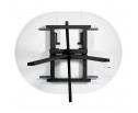 Стол Rudolf круглый раскладной 100-130x100x75см, белый мрамор, чёрный в Каменске-Уральском