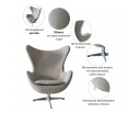 Кресло EGG CHAIR бежевый матовый с эффектом состаренная кожа в Каменске-Уральском