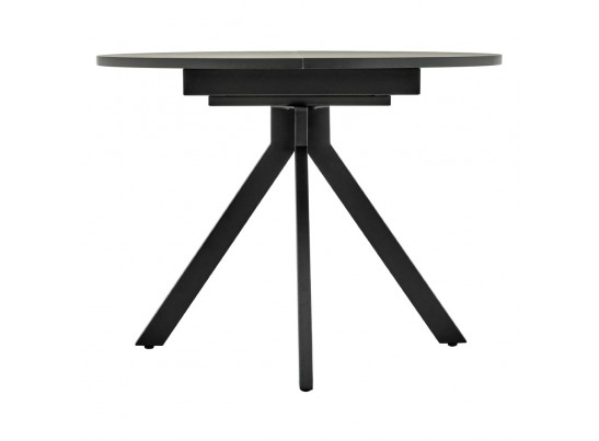 Стол Rudolf круглый раскладной 90-120x90x75см, Бетон слюда, чёрный в Каменске-Уральском