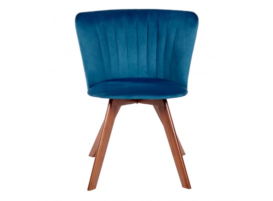 Стул Bella синий, темный орех в Каменске-Уральском