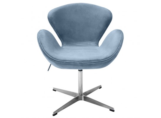 Кресло SWAN CHAIR серый, искусственная замша в Каменске-Уральском