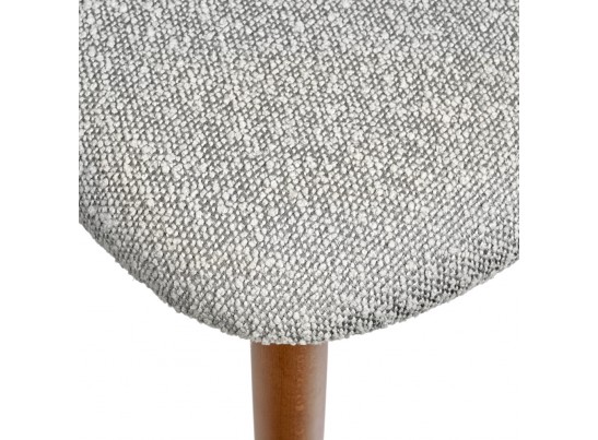 Стул Lucas светло-серый букле с ножками цвета орех в Каменске-Уральском