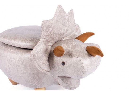 Пуф Динозавр с отсеком для хранения французский серый в Каменске-Уральском